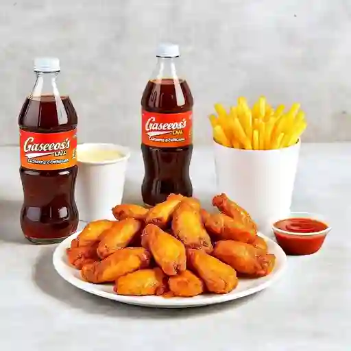 Combo X 50 Alas + Papas Con 2 Salsas + Gaseosa 1l 1/2