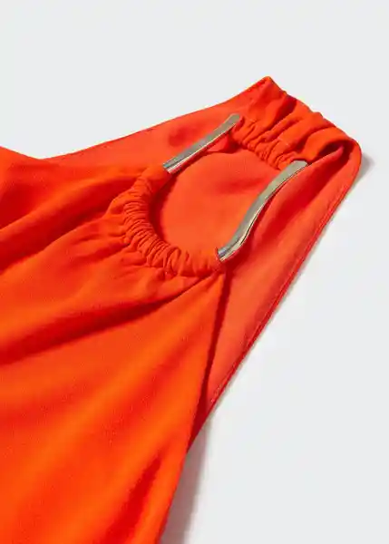 Enterizo Mono Anastasy Naranja Talla 27 Mujer Mango