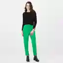 Pantalón Tiro Alto Bota Recta Verde Talla 8 - 554152