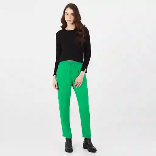 Pantalón Tiro Alto Bota Recta Verde Talla 8 - 554152