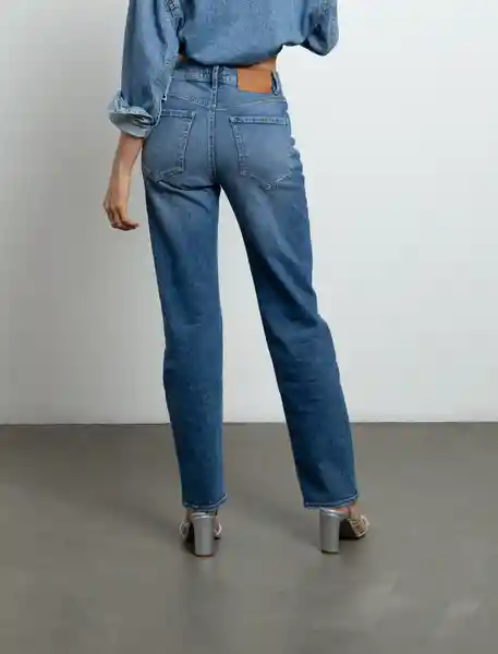 Jean Bluei Mujer Azul Índigo Medio Talla 12 493F327 Naf Naf