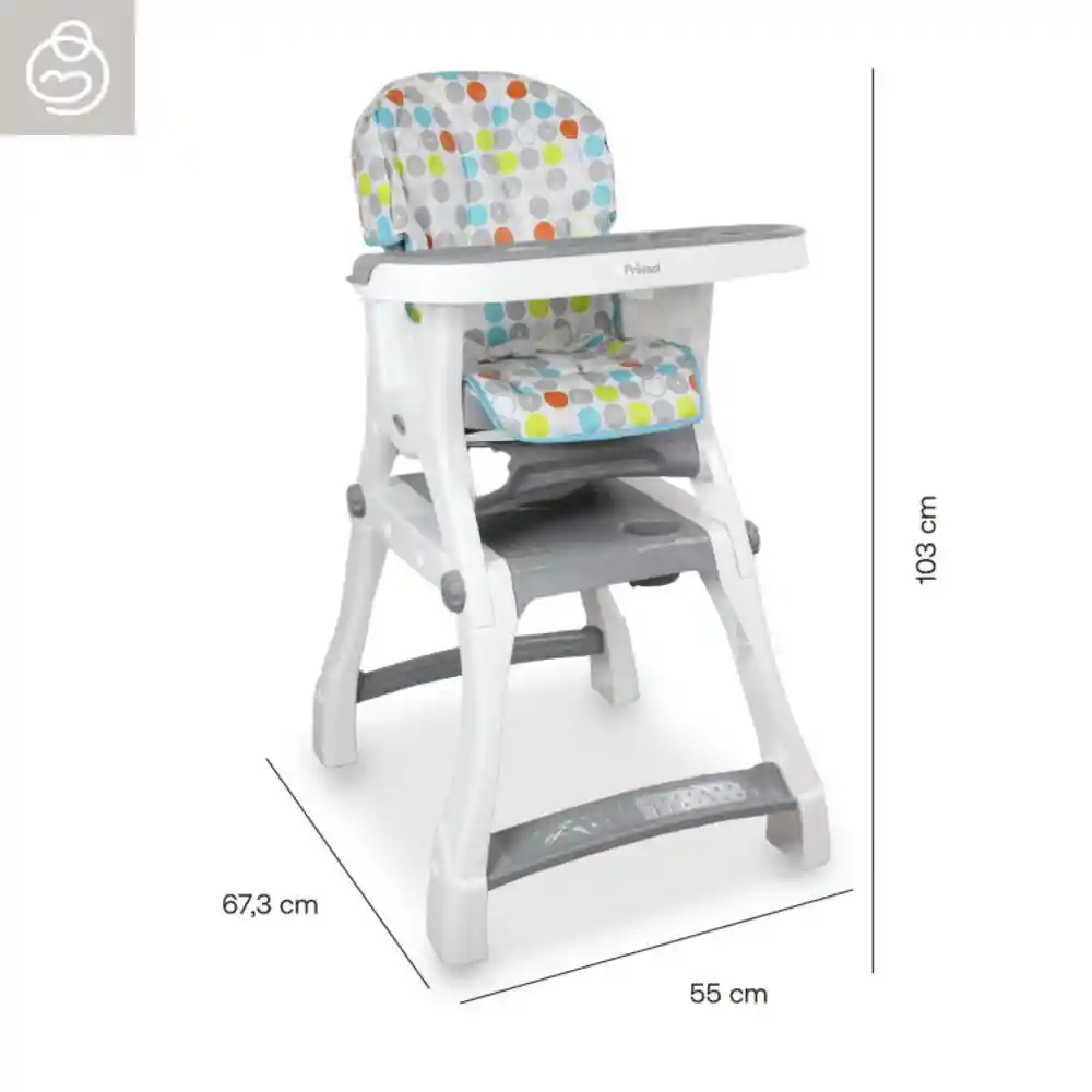 Silla Comedor Bebe Kinder 2En1 Bebesit Prin1055B