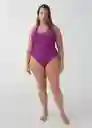 Vestido Bañador Costap Morado Talla XL Mujer Mango