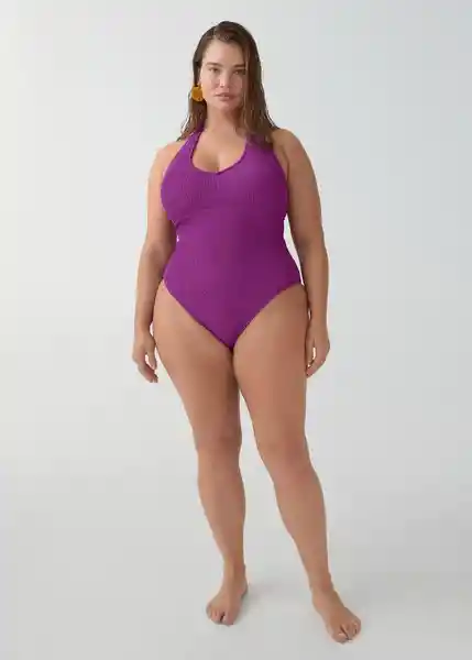 Vestido Bañador Costap Morado Talla XL Mujer Mango