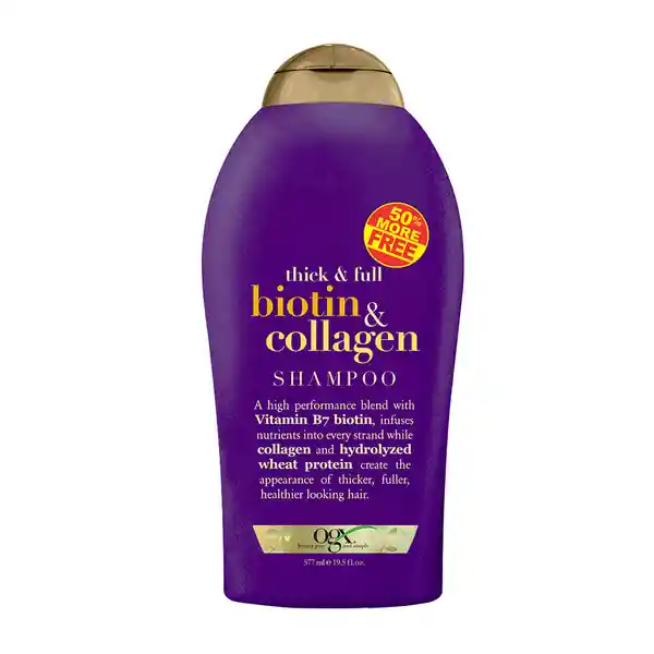 Organix Shampoo Ogx Biotin & Collagen 50% Free 577 mL