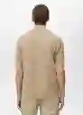 Camisa Pierola Beige Talla M Hombre Mango