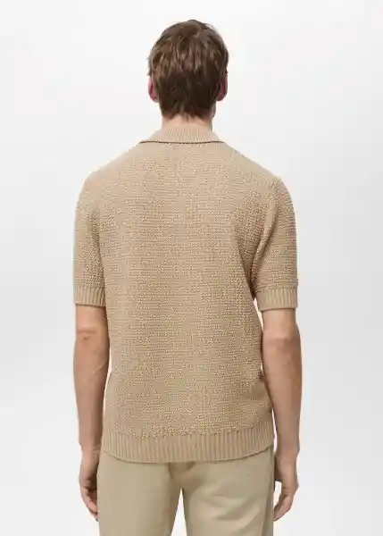 Camisa Pierola Beige Talla M Hombre Mango