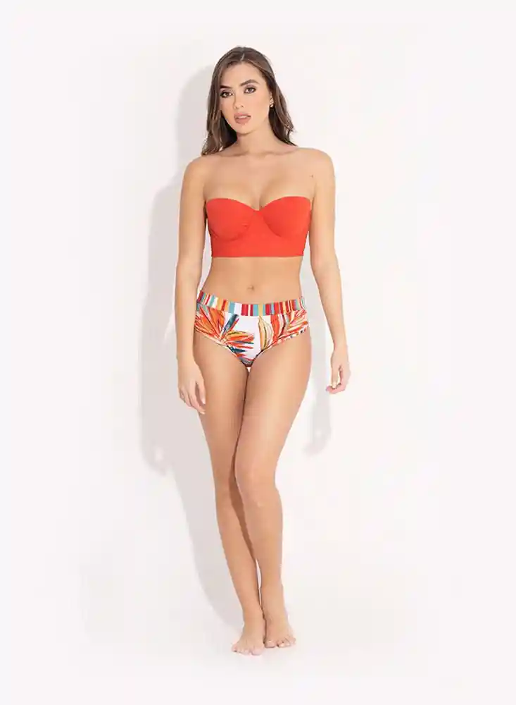 Top de Baño Tipo Corpiño M-terracota