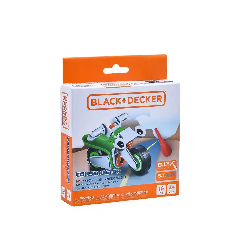 Black+Decker Set de Construcción Diy Moto