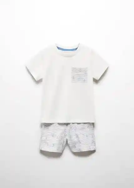 Pijama Maresme Offwhite Talla 70 Niños Mango