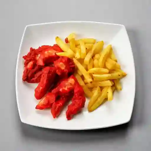 Porción de Costillas y Papas Fritas
