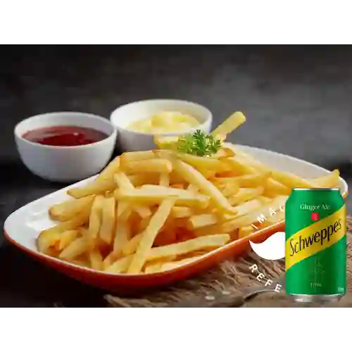 Combo Papas Francesa + Schweppes Ginger Ale 350 ml
