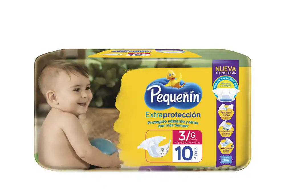 Pequeñín Pañales Extra Protección Etapa 3