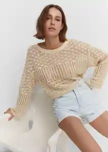 Short Mom80 Bleach Talla 36 Mujer Mango