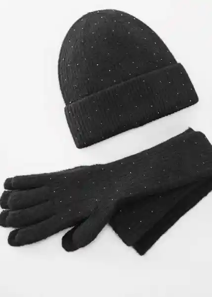 Gorro Skyler Negro Talla 99 Mujer Mango