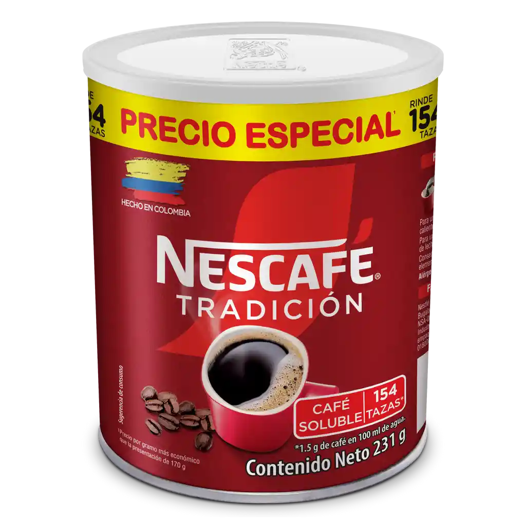 Café instantáneo NESCAFÉ Tradición x 231g