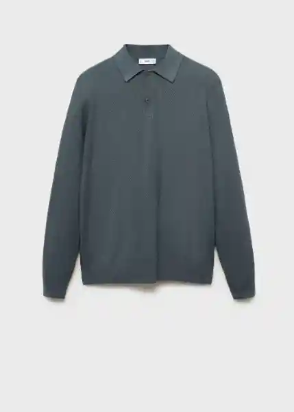 Camiseta Polo Tens Petróleo Talla M Hombre Mango