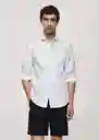 Camisa Palmar Blanco Talla XL Hombre Mango