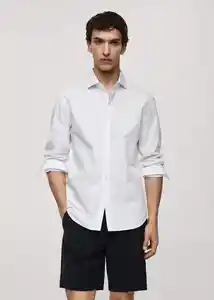 Camisa Palmar Blanco Talla XL Hombre Mango