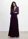 Vestido Luna-A Morado Talla L Mujer Mango