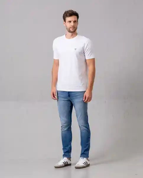 Jean Slim Hombre Azul Denim Medio T 36 40627 Rifle