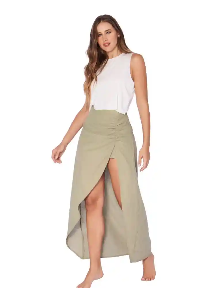 Falda Larga S-verde Mil