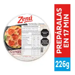 Zenú Pizza Congelada Sabor a Carnes Jamón y Peperoni