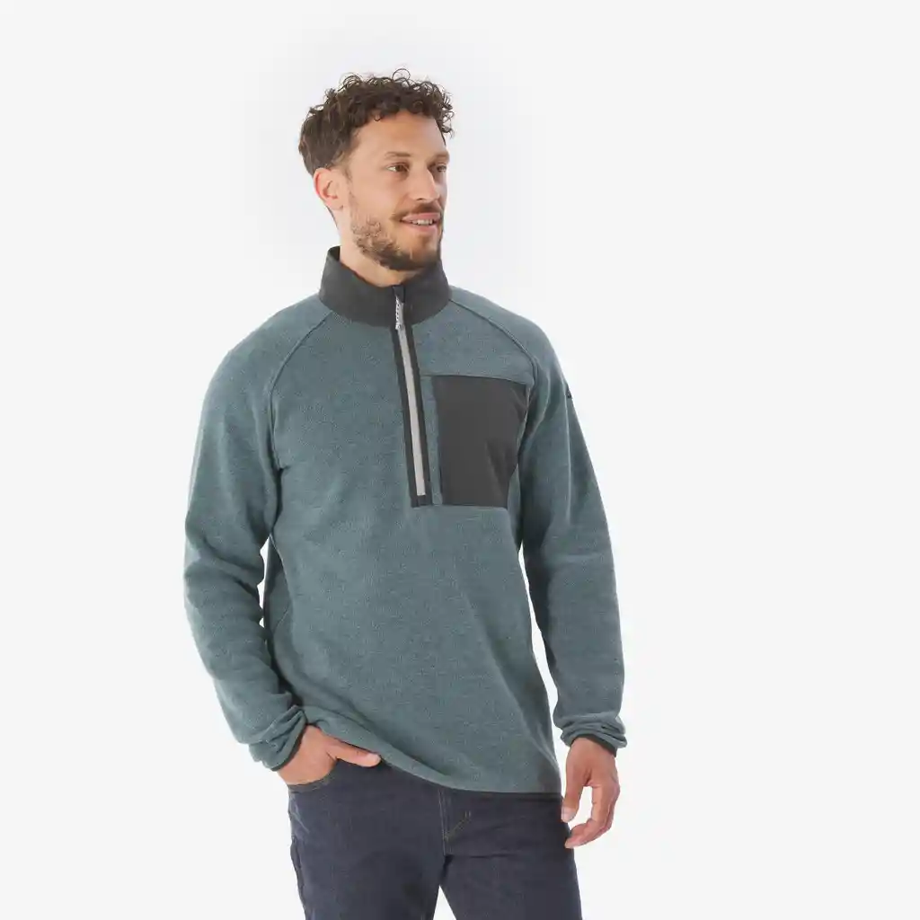 Saco de Senderismo 1/2 Cremallera Hombre - Nh500 - Verde
