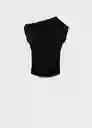 Top Juli Negro Talla S Mujer Mango