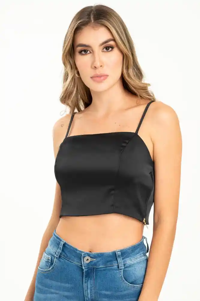 Crop Top Tirantes Satin