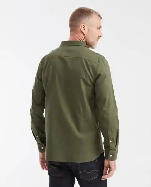 Camisa Oxford Manga Larga Verde Ciénaga Ultraoscuro M Chevignon
