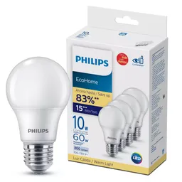 Philips Bombillo Ecohome 10W Luz Cálida