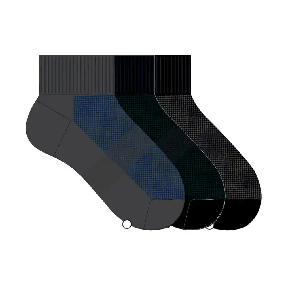 Medias Deportivas Cortas Masculino New Berlina X3 Punto Blanco Talla 10-12
