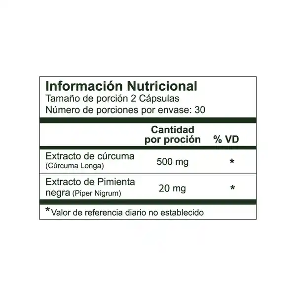 Naturela Cúrcuma Con Pimienta 60 Cápsulas