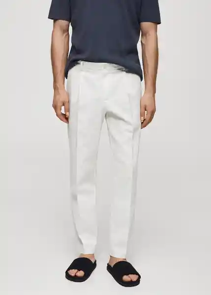 Pantalón Mud Offwhite Talla 46 Hombre Mango