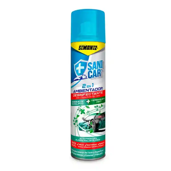 Simoniz Ambientador 2 en 1 Eucalipto + Yerbabuena 400 mL