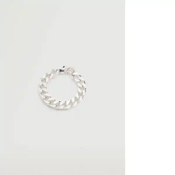 Pulsera Flora Plata Mujer Mango