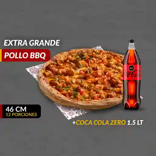 Pizza (xl) pollo bbq + coca zero 1,5l