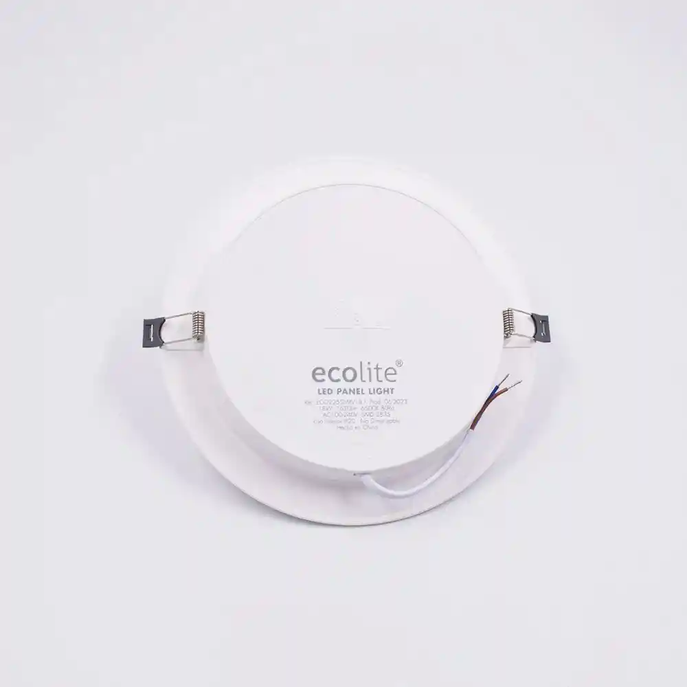 Panel Led Frío Incrusta Redondo 18w Ecolite Eco225slimv18