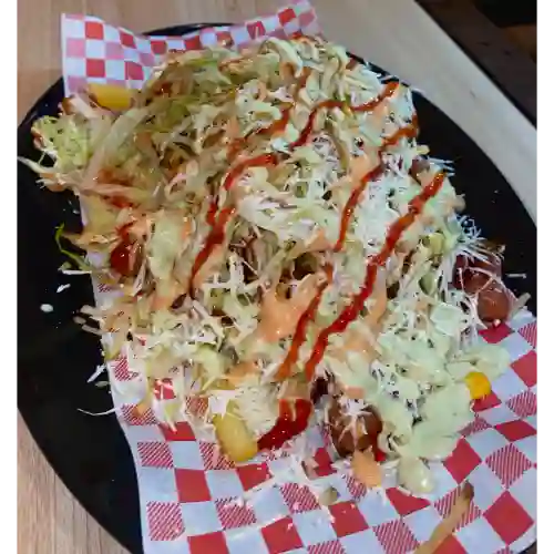 Salchipapa Mixta