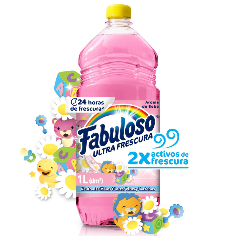 Fabuloso Limpiapiso Antibacterial Bebe 1 L