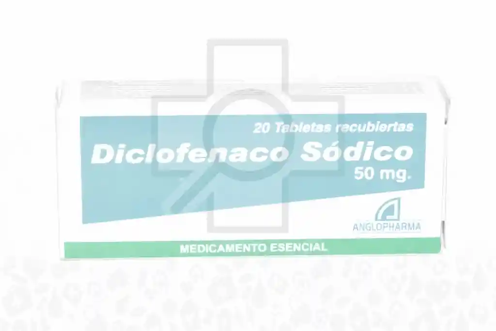 Diclofenaco Sódico 50 Mg Caja Con 20 Tabletas Recubiertas Rx