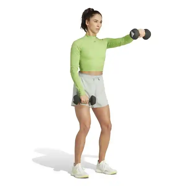 Adidas Camiseta Hiit Hr ls T Para Mujer Verde Talla S