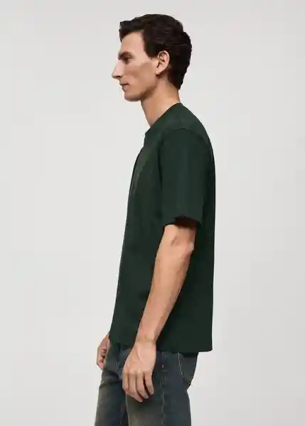 Camiseta Anouk Turquesa Talla S Hombre Mango