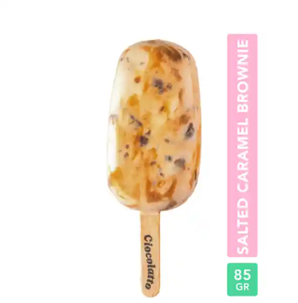 Paleta Salted Caramel Brownie - Ciocolatto Pop Bar -