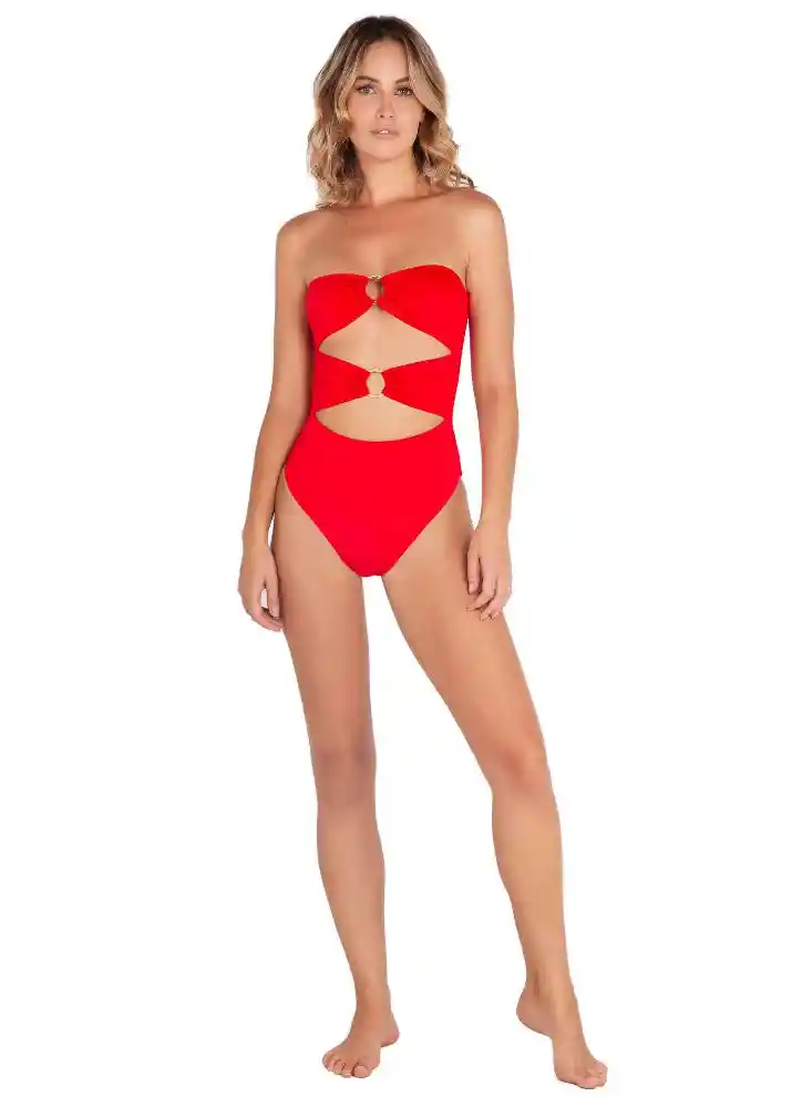 Vestido de Baño Entero Fiory L-rojo