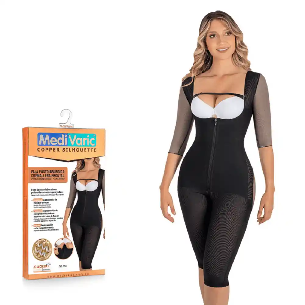 Faja Cremallera Copper Silhouette M Negro X 1