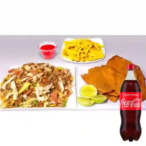 Arroz Chino c/ Chuleta Familiar +Cocacola Org 1.5l