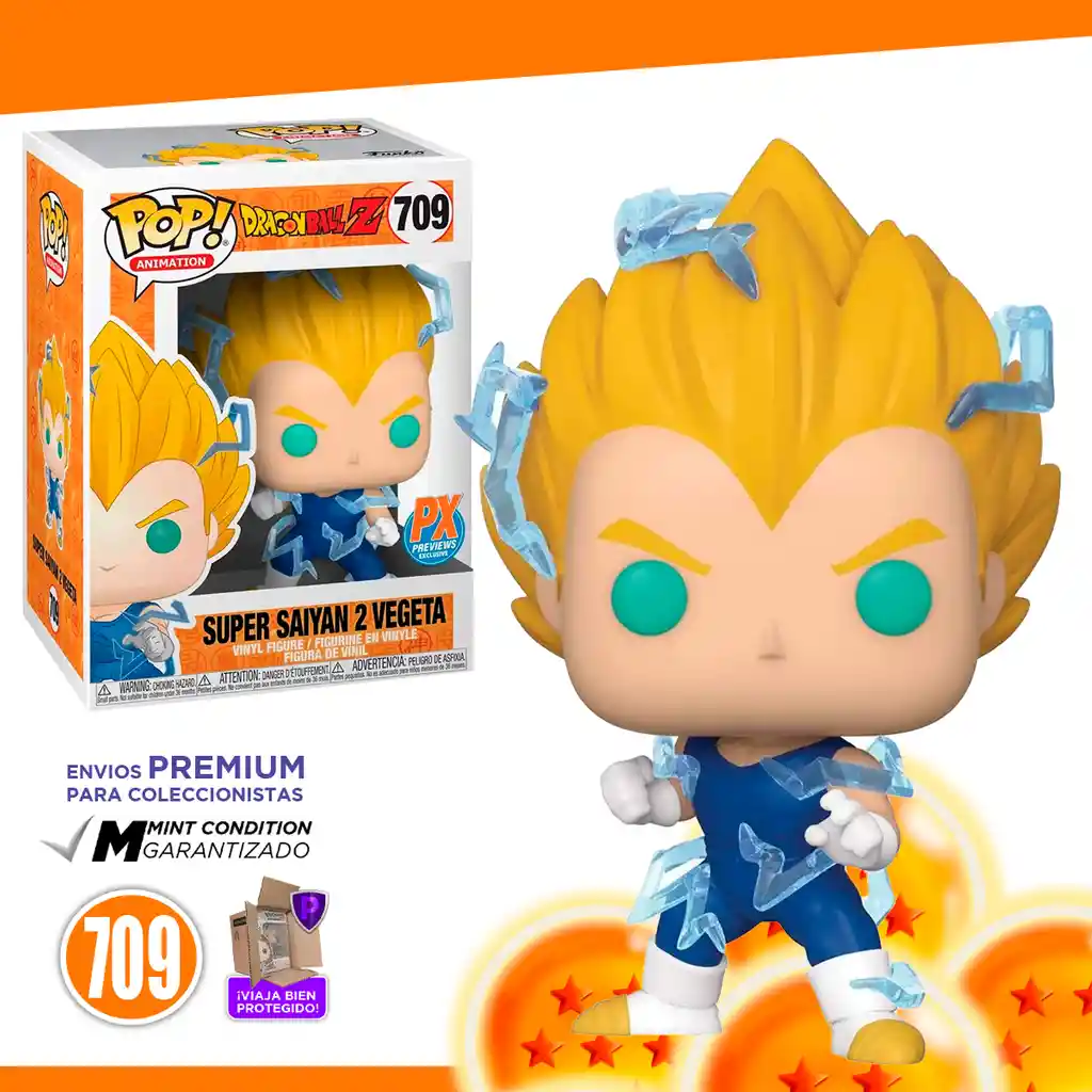 funko pop animation Dragón ball z super saiyan 2 vegeta exclusivo px 709