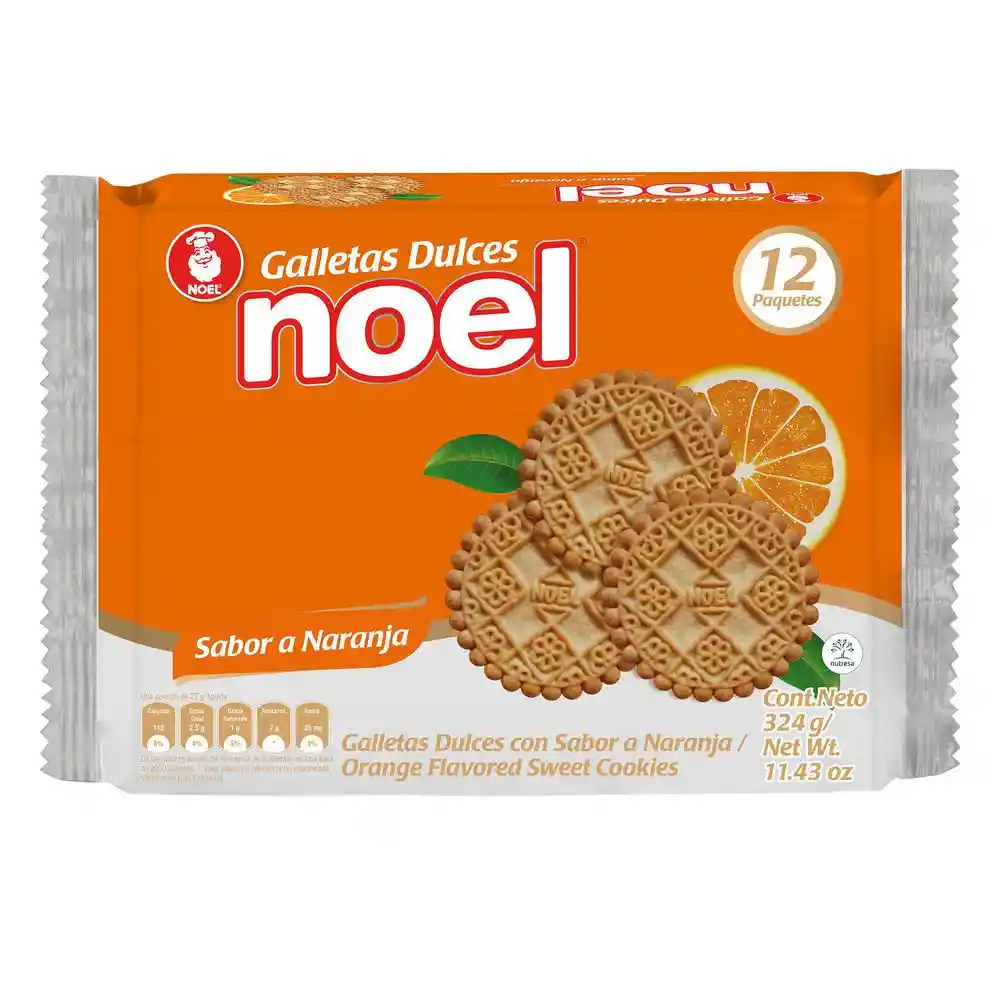 Noel Galletas Dulces Sabor Naranja